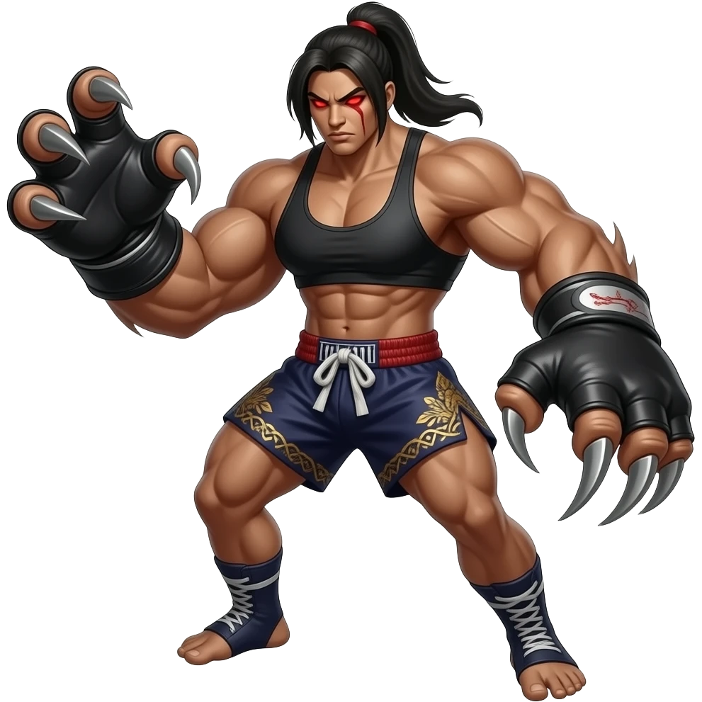 tan sexy female Muay thai monster More monster emoji