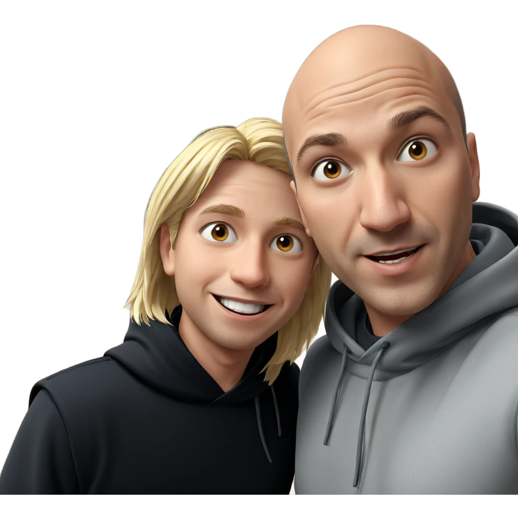 smiling boys with hoodies emoji