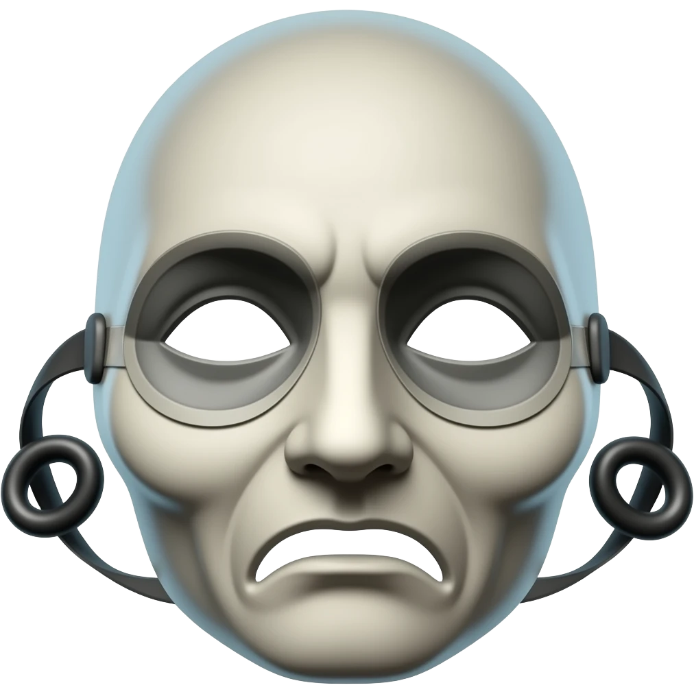 hazme a la mascara haciendo algo estraño emoji