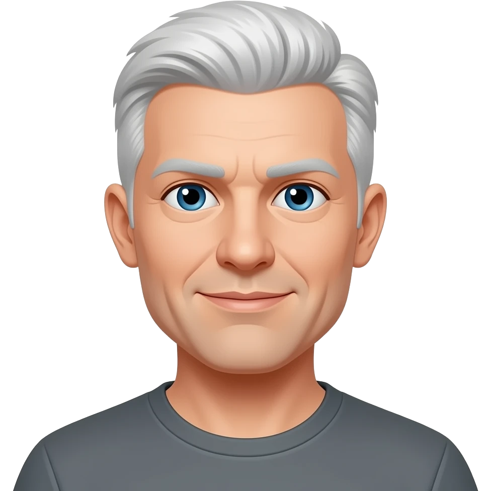 白髮短髮男 emoji