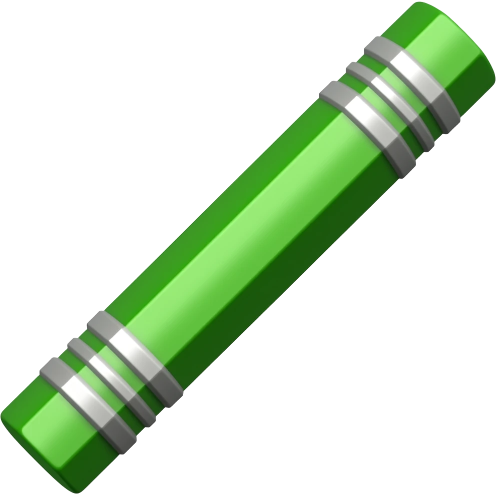 one crayon green emoji