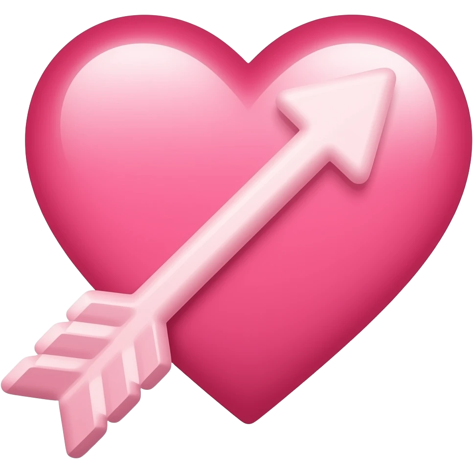 corazón rosado con flecha emoji