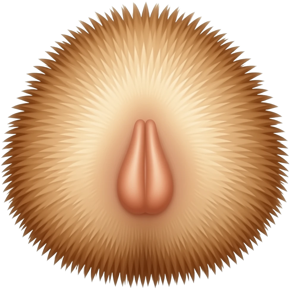 Una vulva peluda emoji