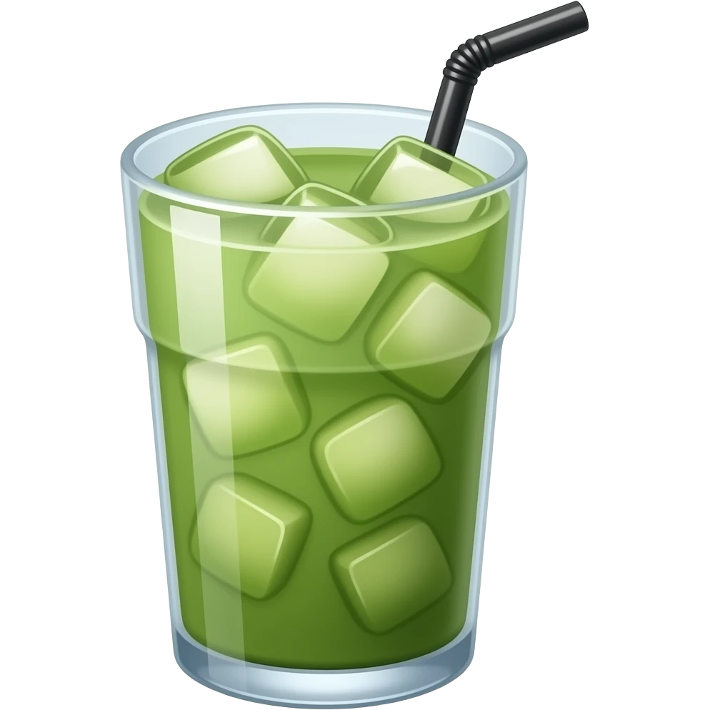 Iced matcha emoji