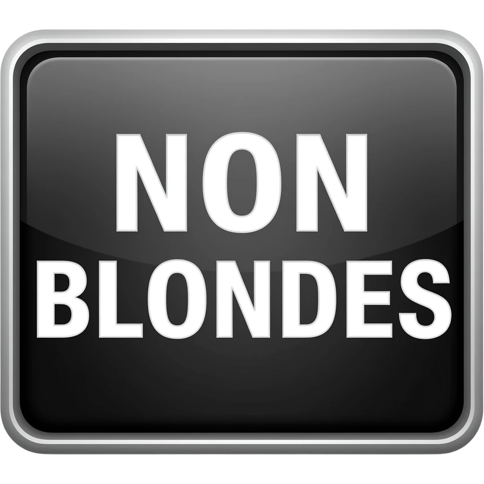 a big black sign with 4 NON BLONDES written on it emoji