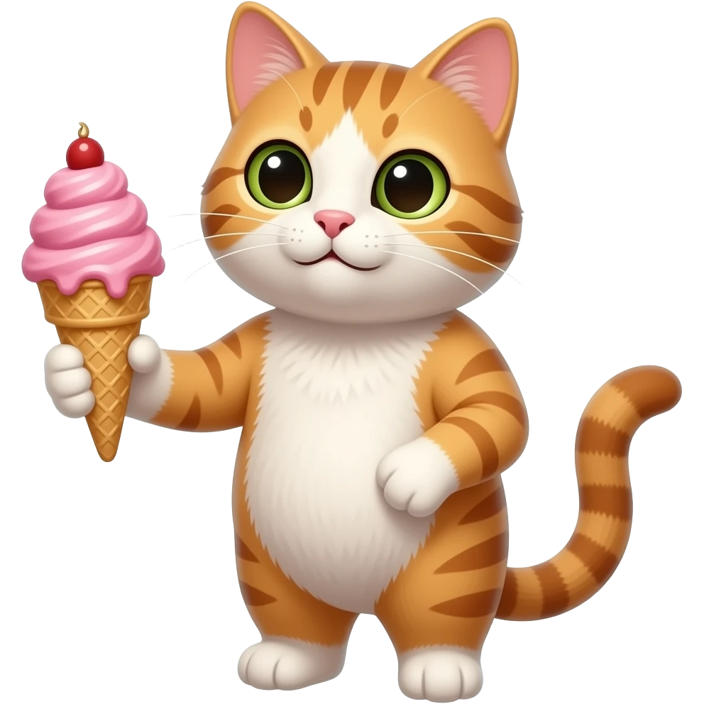 Кот мороженое emoji