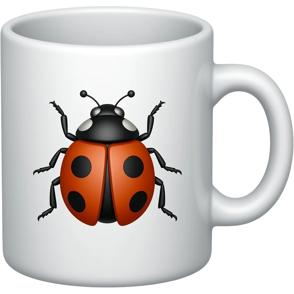 the bug is on the mug emoji