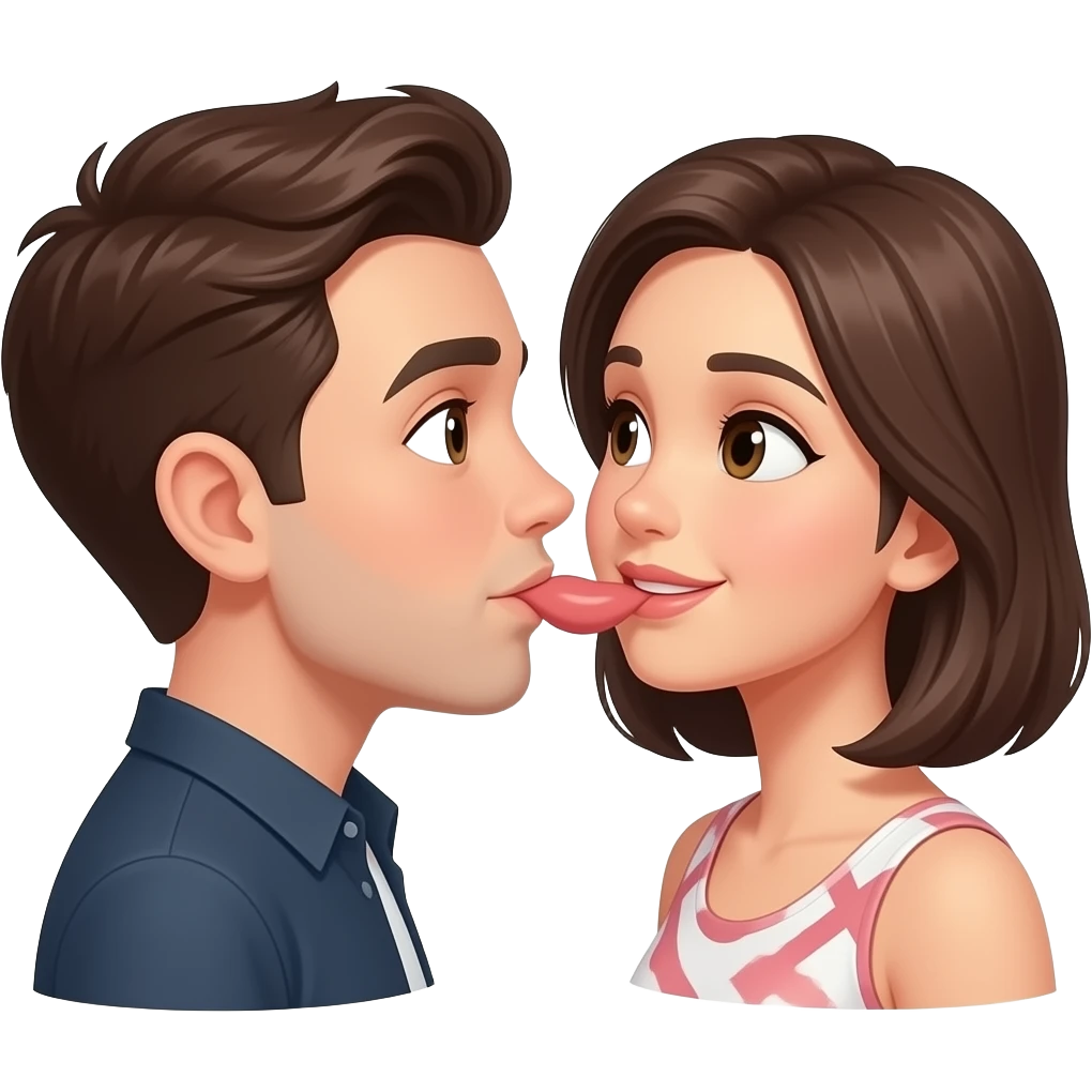 person licking somebody else emoji
