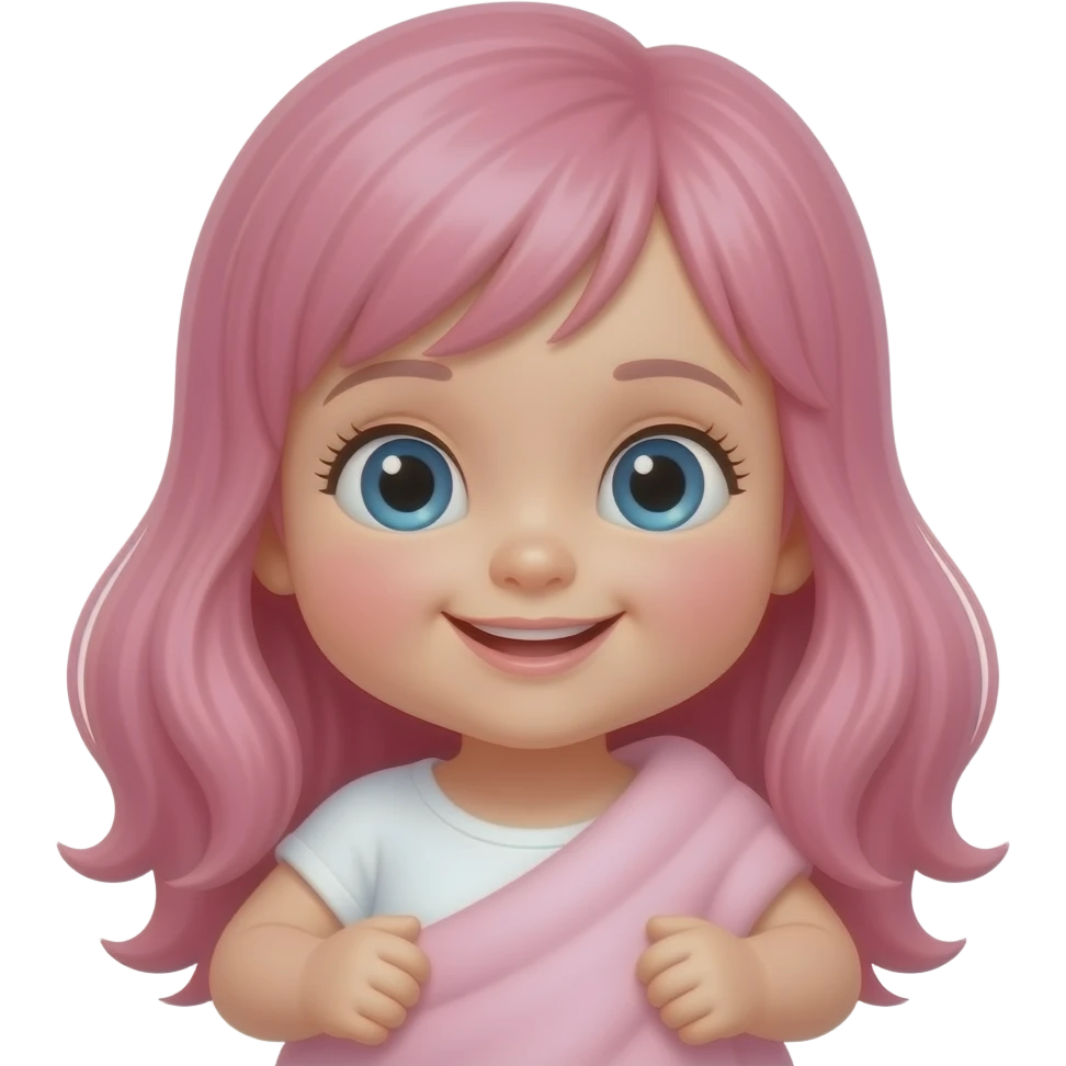 pink hair baby emoji