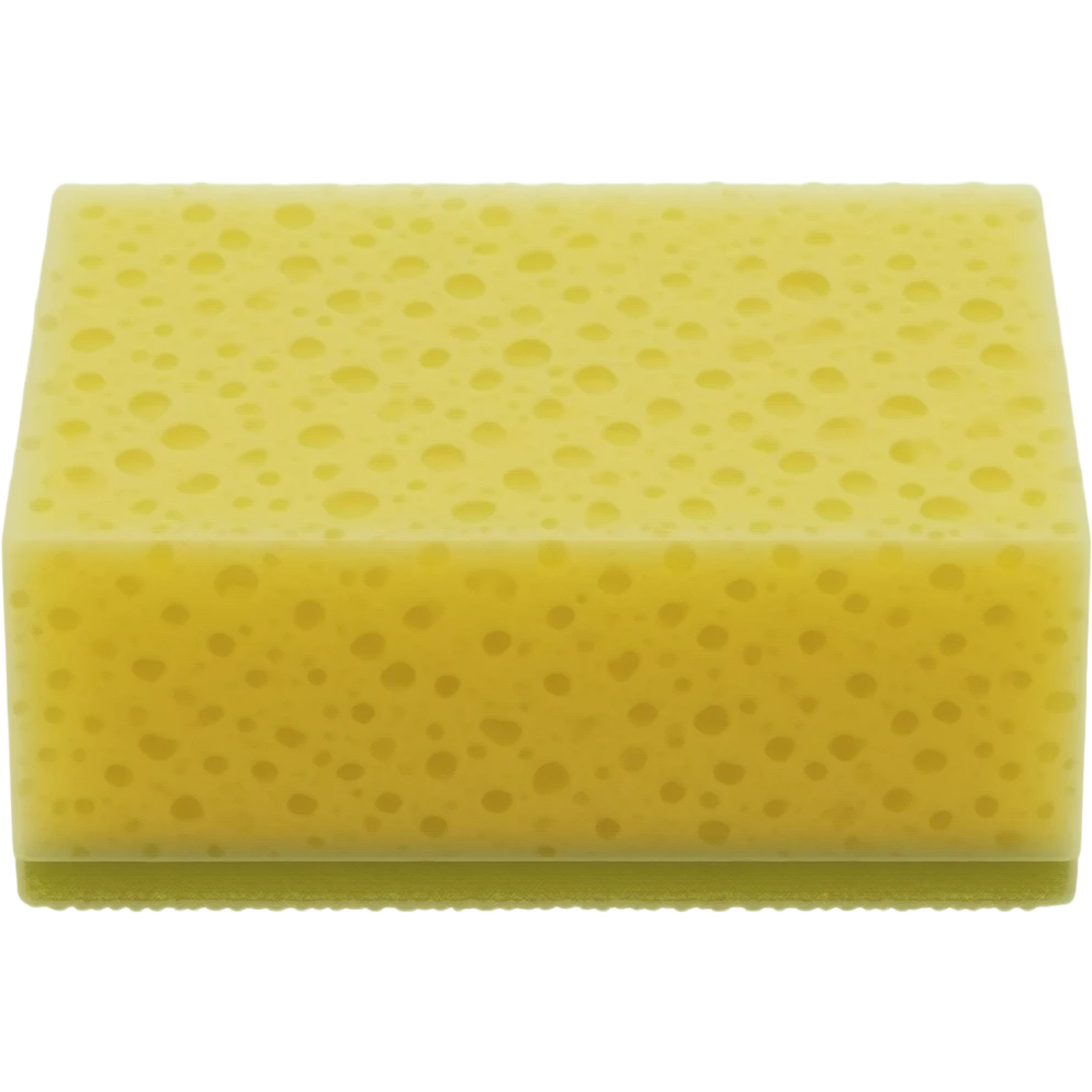 A yellow rectangle kitchen sponge emoji