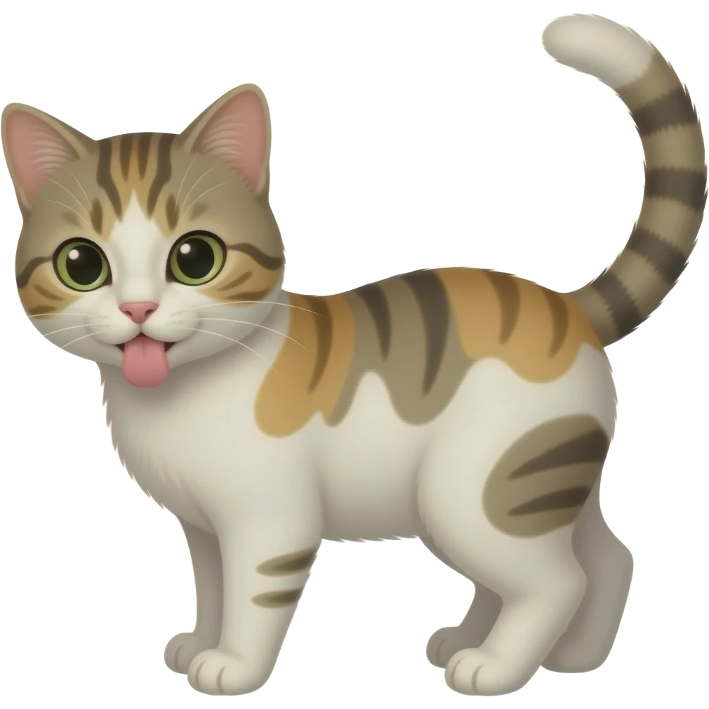Cat licking butt emoji
