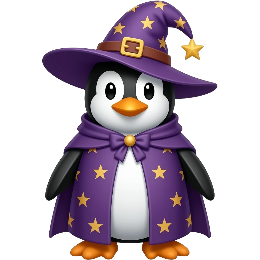 Penguin Wizard emoji