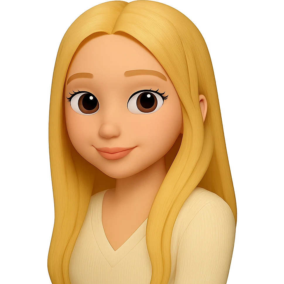 Cut out only the woman from the image, preserving the 3d-emoji style without changes. The original style 3d-emoji does not support editing, so use the general style editor while respecting the 3d-emoji look. emoji