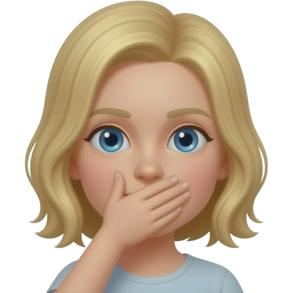 👄+ 👱🏼   =  tampar a boca emoji