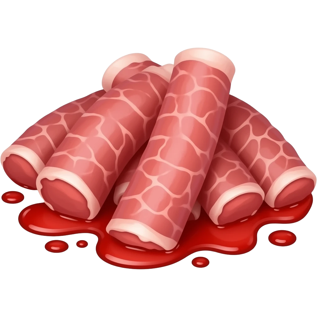 PNG 3D render iPhone emoji Bloody pile of guts emoji