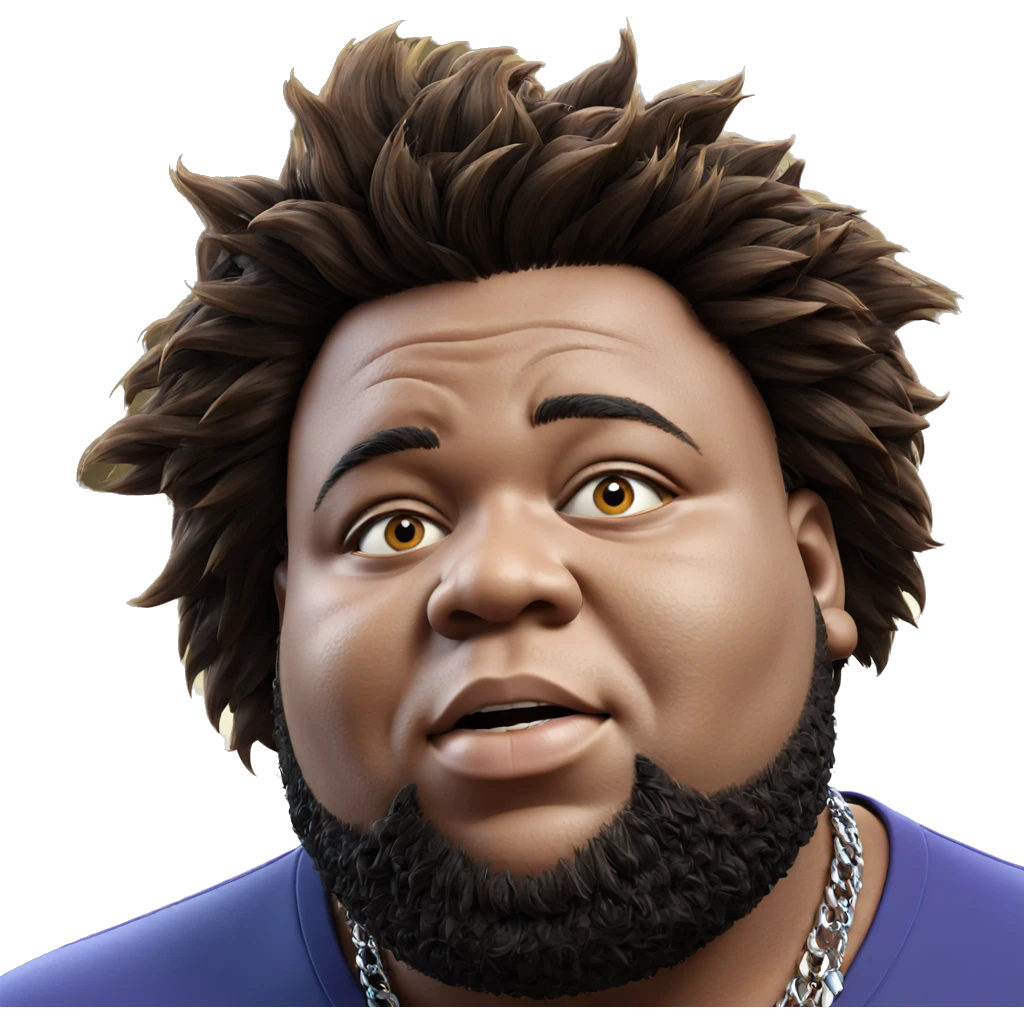 male portrait with necklace emoji