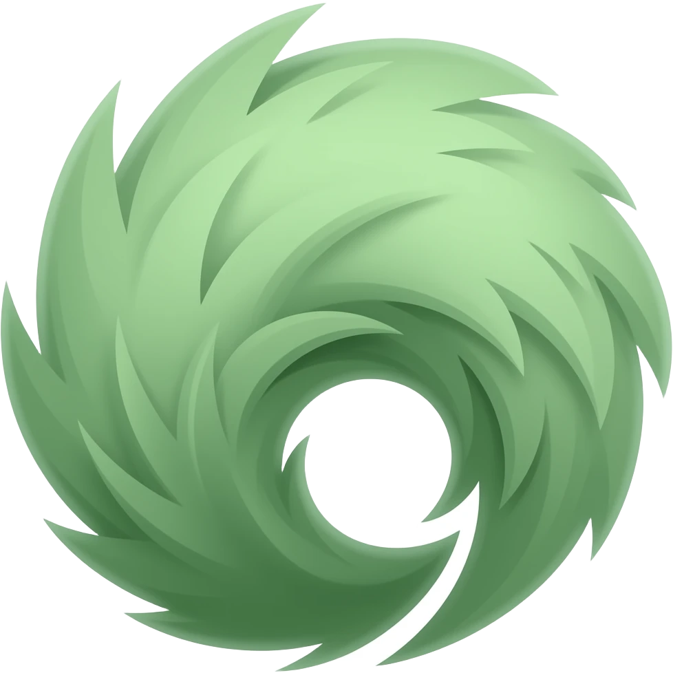 Green wolf tail emoji