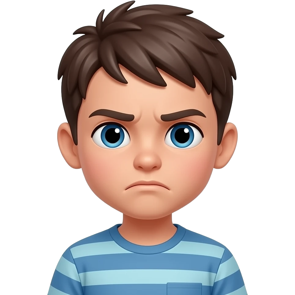 Human boy all frowning emoji