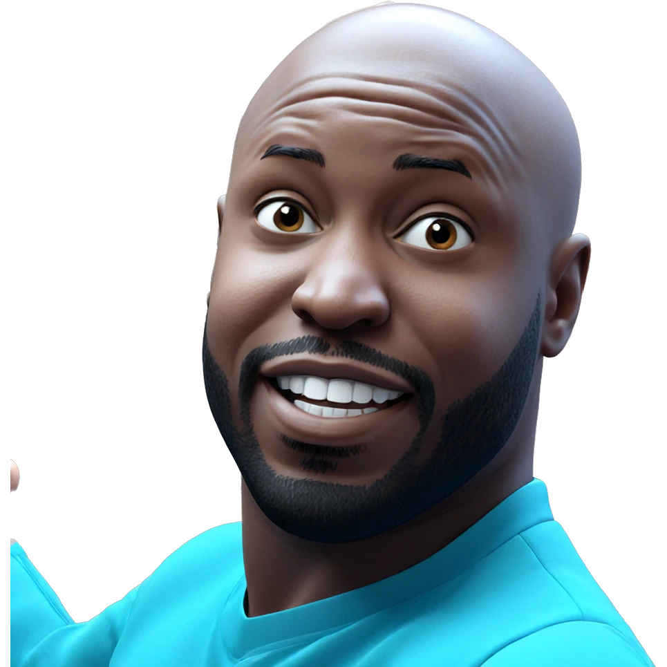 bald boy with a smile emoji