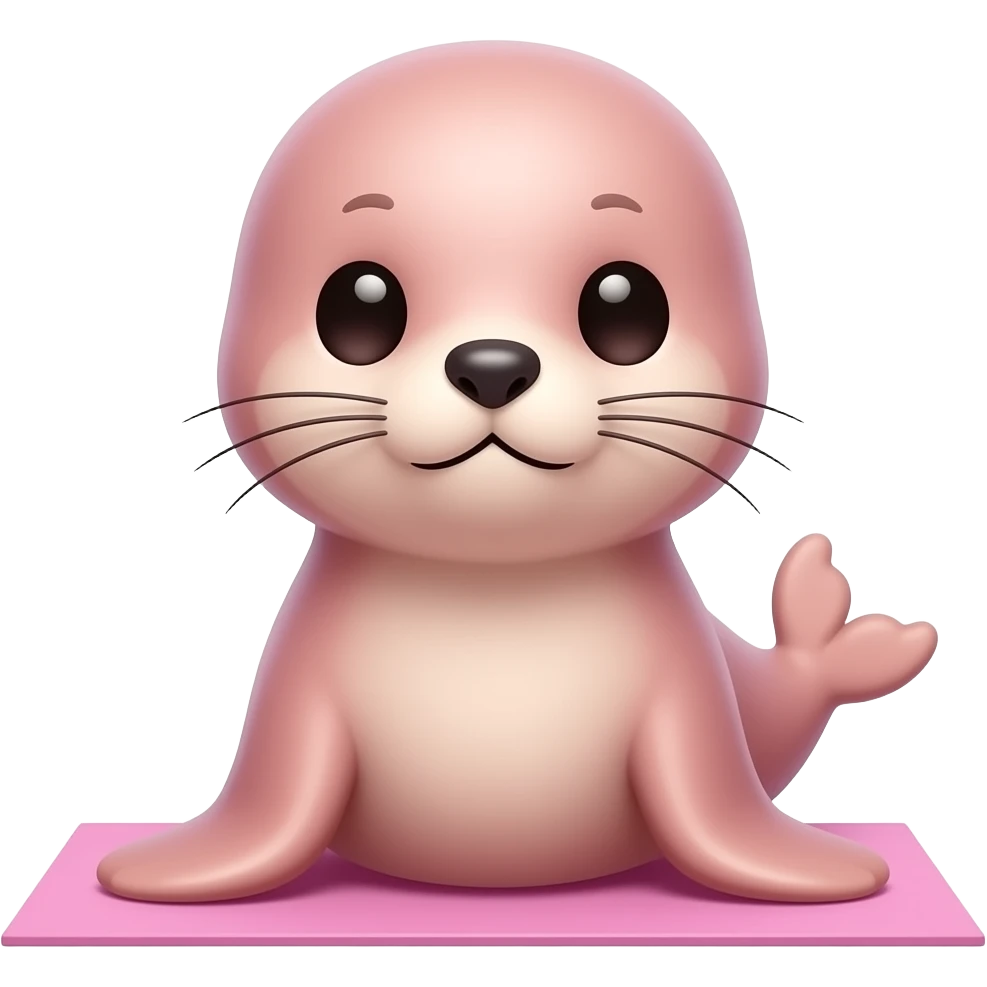 a cute seal doing yoga, can you use pink as a main color (#E72470) emoji
