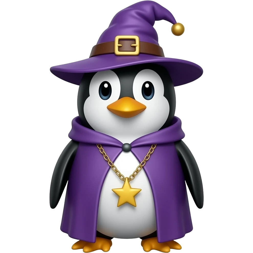 Penguin Wizard emoji