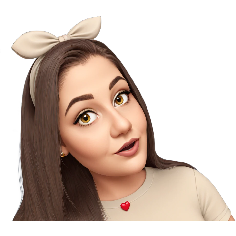 girl with heart accessories emoji