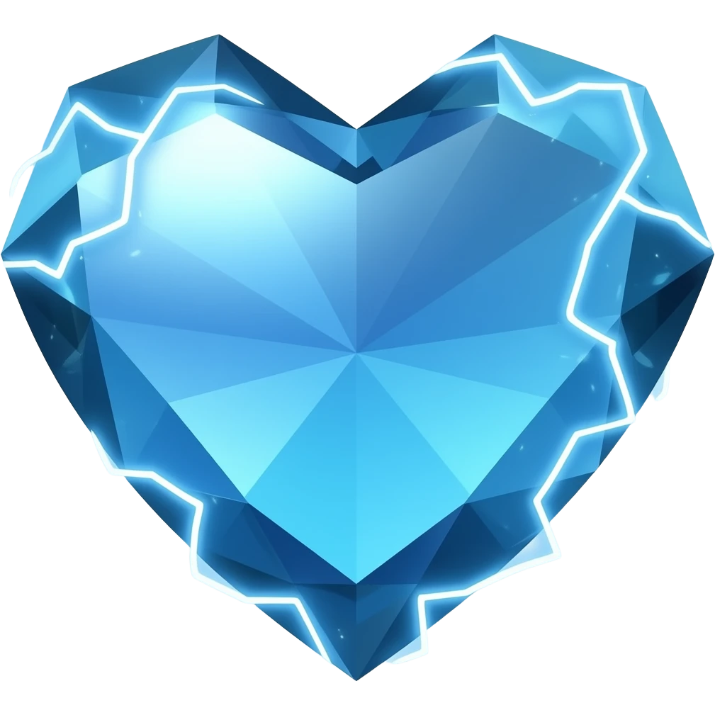 blue electricity gemstone heart emoji