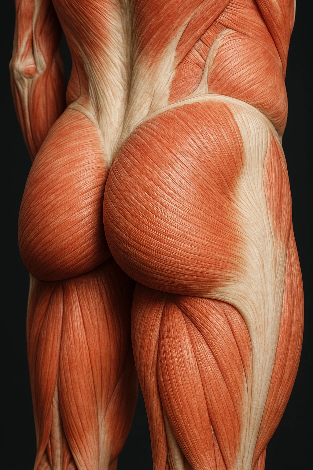 MUSCOLI ANATOMICI DI GLUTEI UMANI, IPERREALISTICI 4K emoji