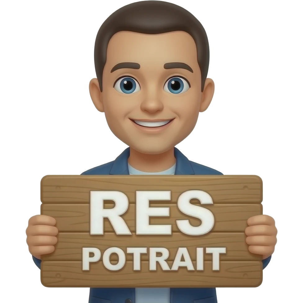 Смайлик с деревянной табличкой в руках с надписью РЕС emoji