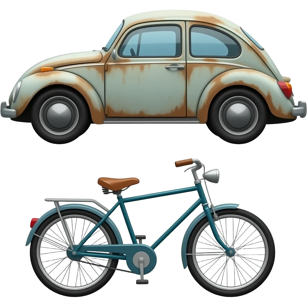 A old car + bike emoji