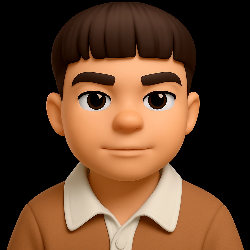3d-emoji стиль, не толстое уверенное лицо emoji