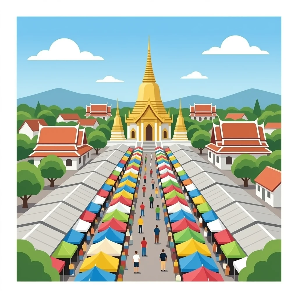 Chatuchak Market top full view emoji