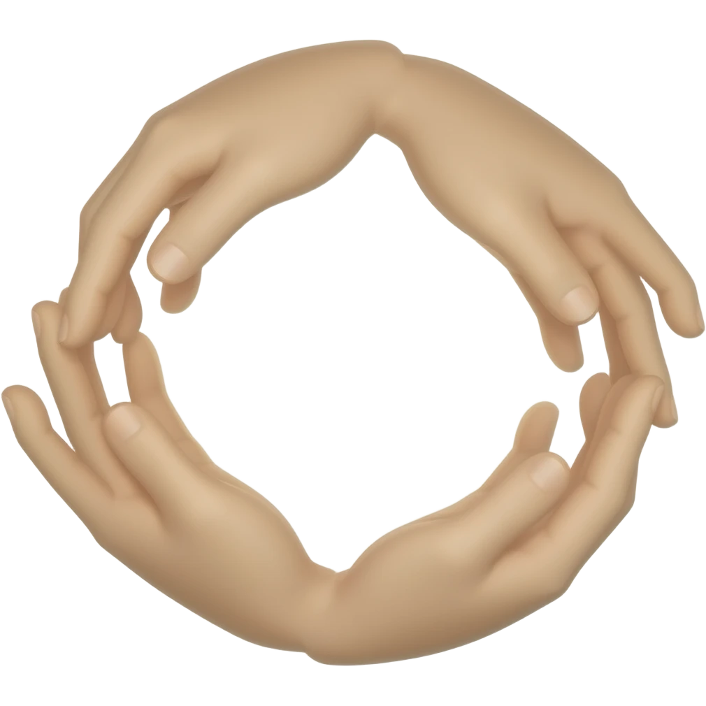 manos en movimiento de círculos emoji