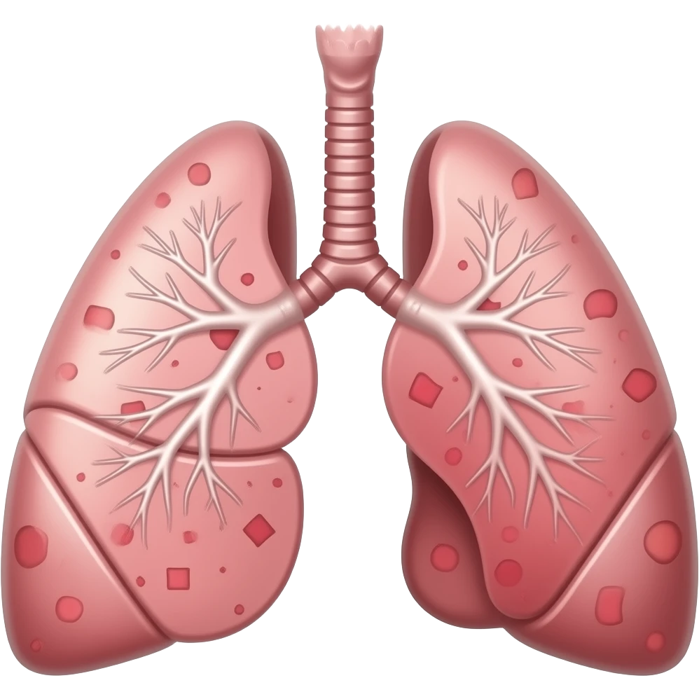 image depicting lungs with a bacteria on it emoji