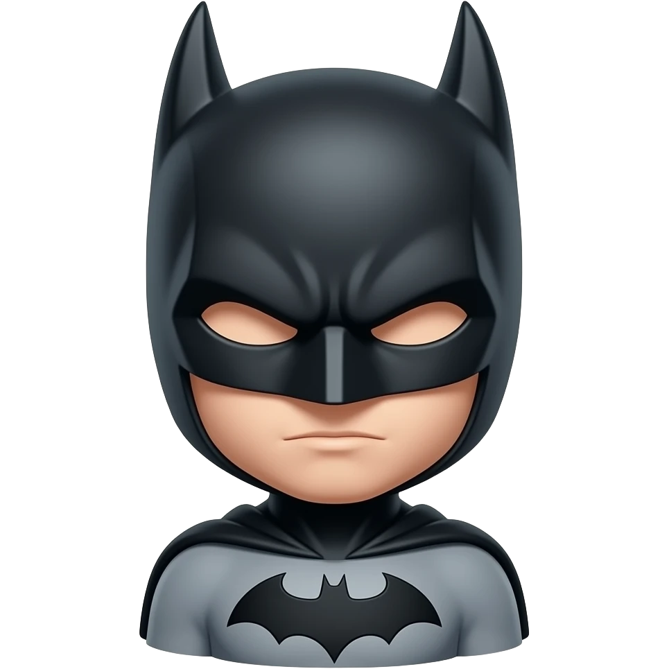 batman chibi head and shoulder emoji