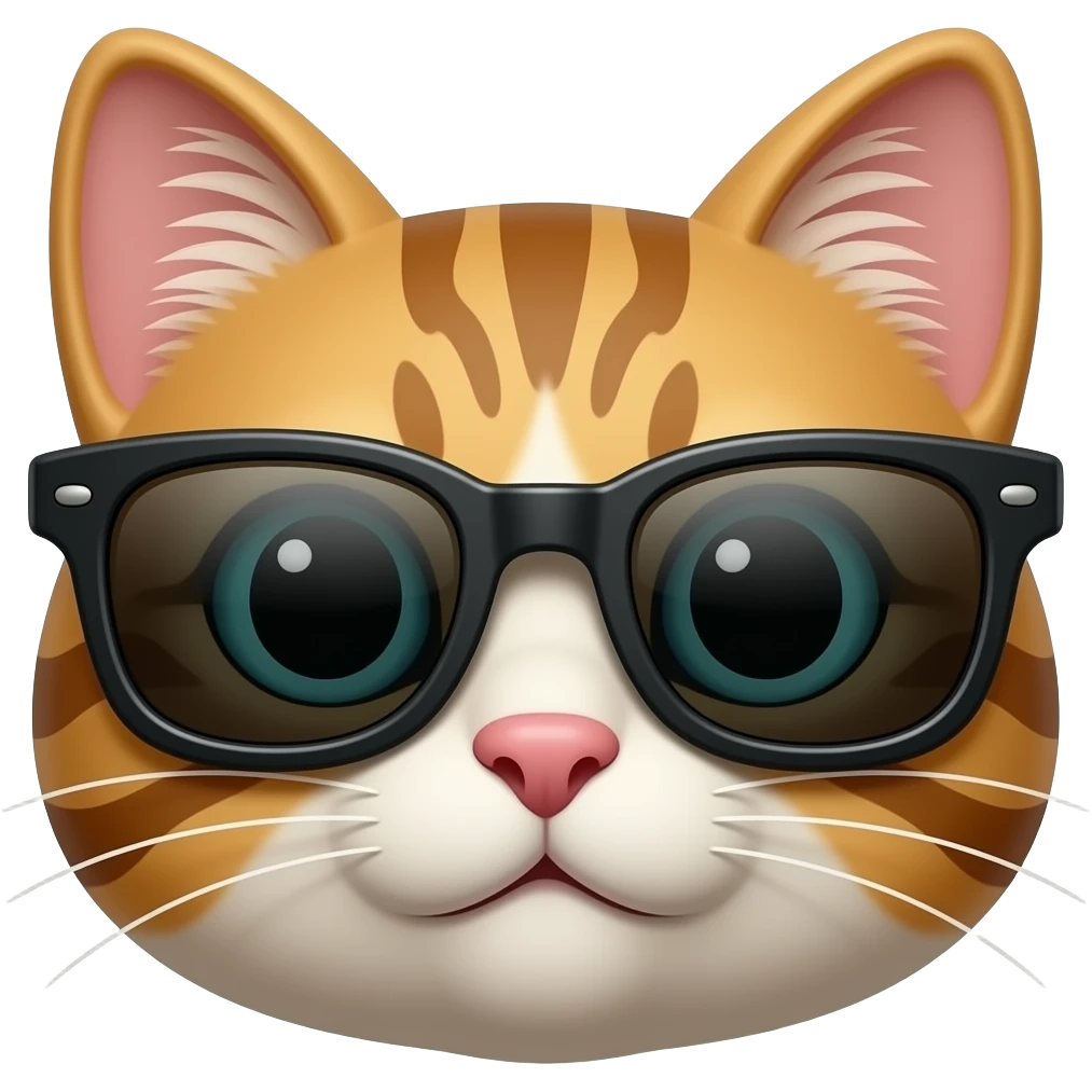 Cat wearing sunglasses emoji