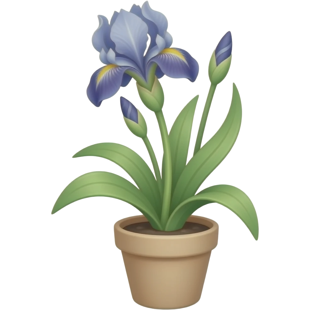 walking iris plant on a pot emoji