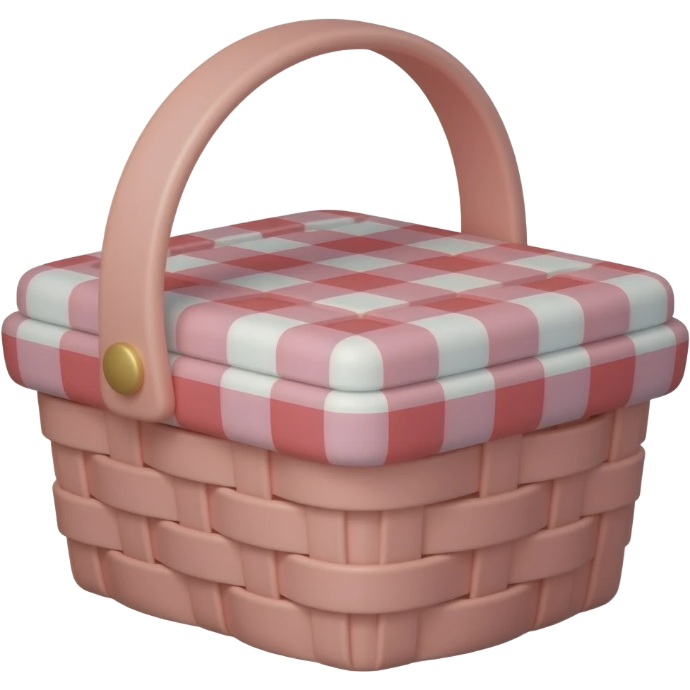 Pink picnic basket emoji