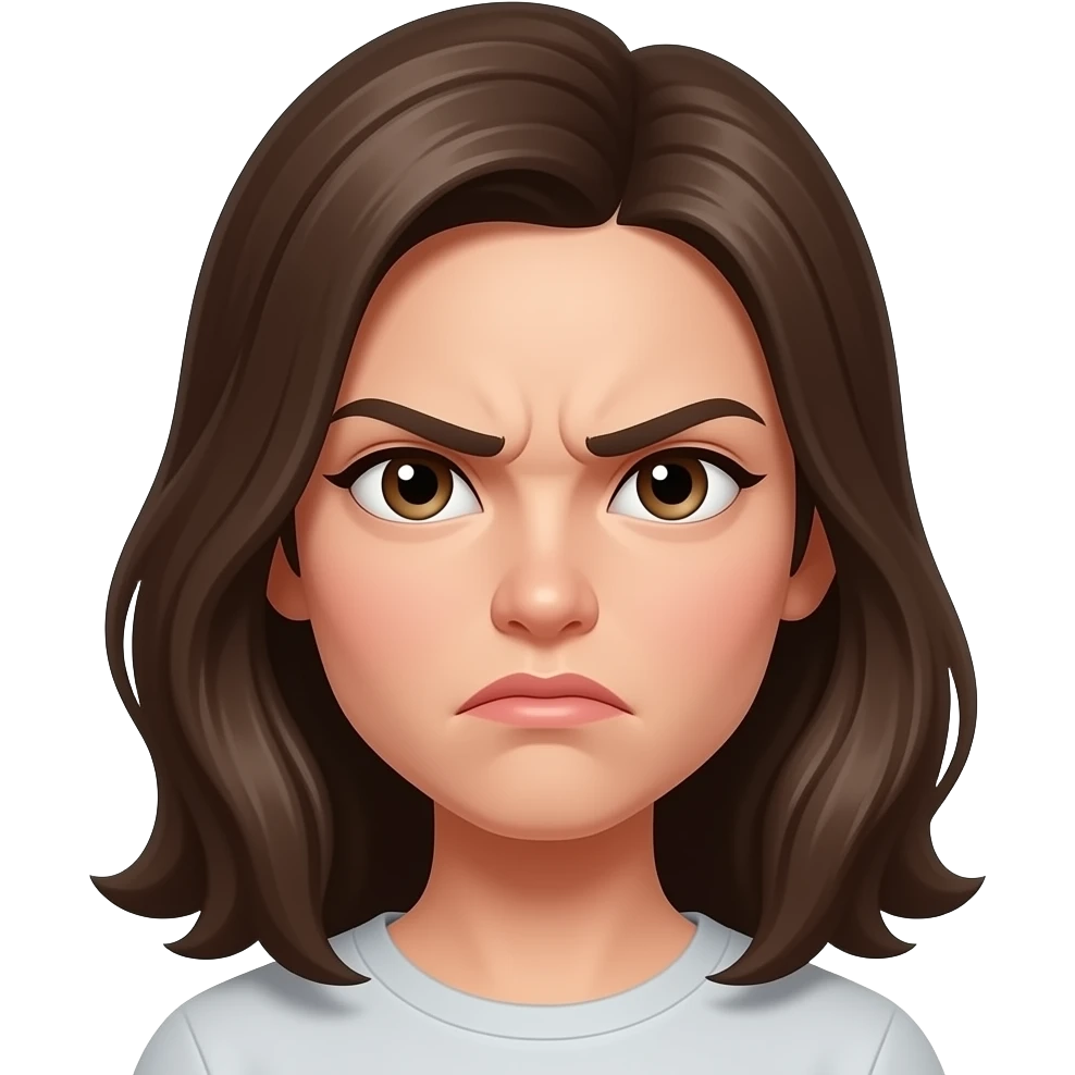 annoyed female face emoji