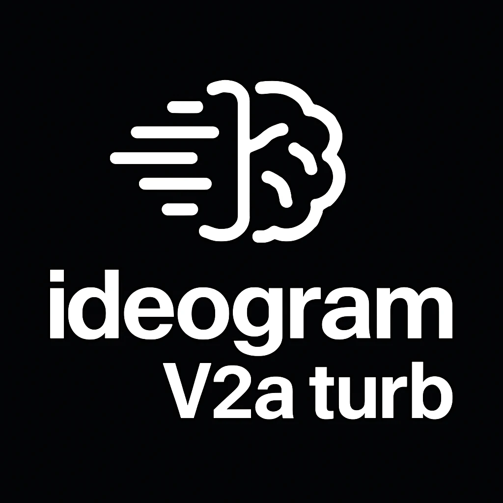 recreate this logo with text of "ideogram V2a turb", MAKE IT FIT IN SQAURE  emoji