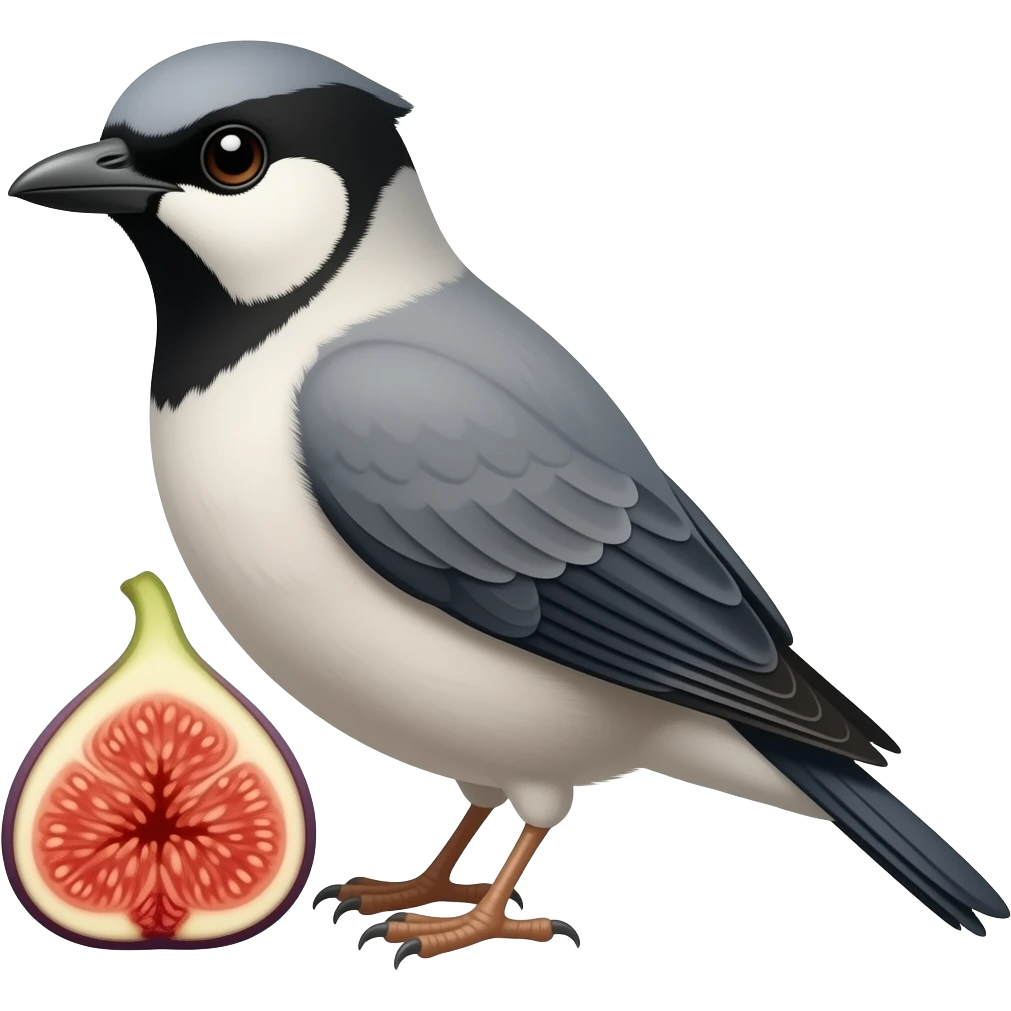 Bird and a figg emoji