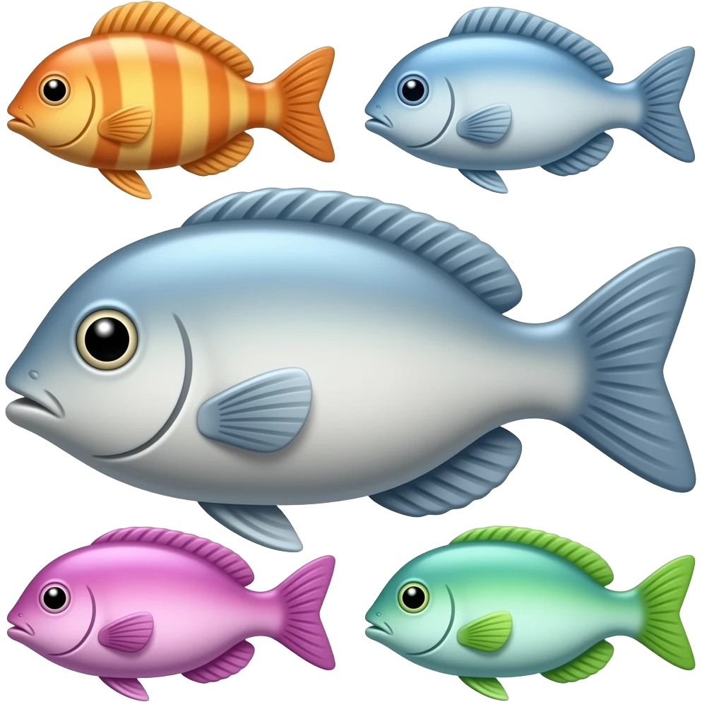 peces de diferentes colores emoji