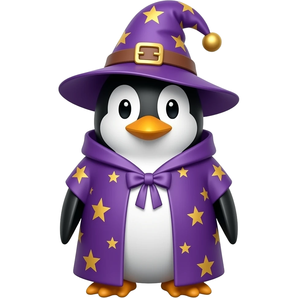 Penguin Wizard emoji