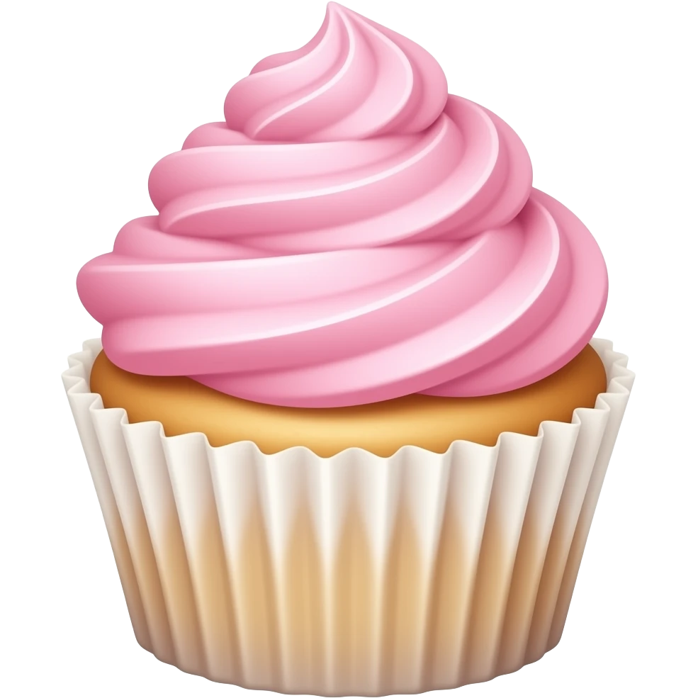 Cupcake with pink icing emoji