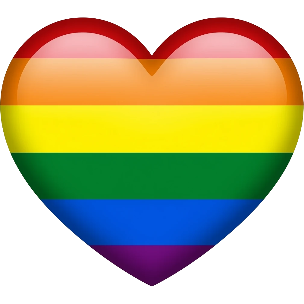 LGBT flag heart emoji