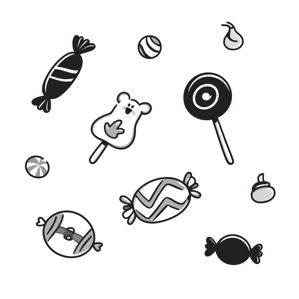 candy doodle emoji