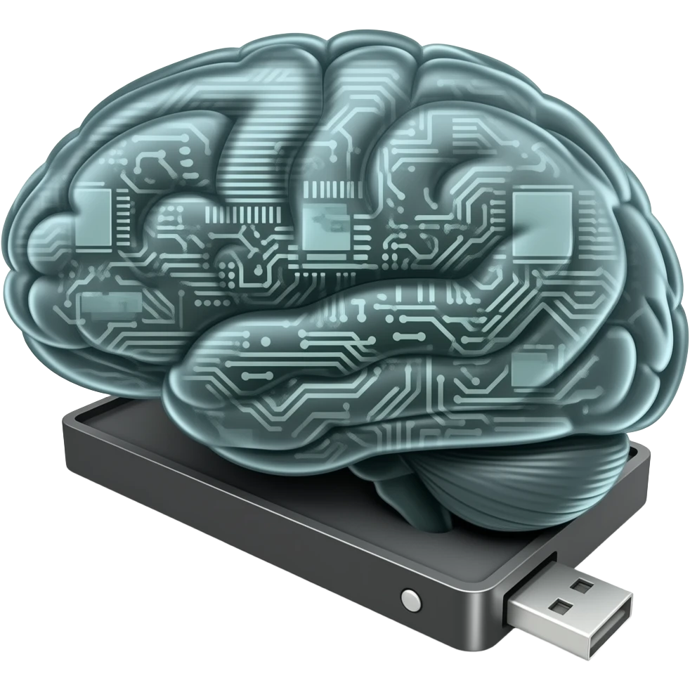 brain like an external hard drive emoji