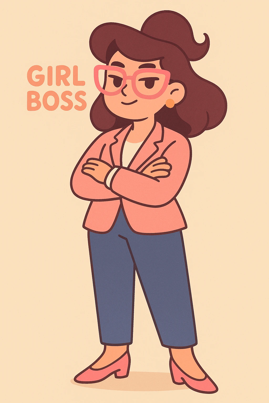 girl boss, elegant, chic, leadership, soft pastel colors emoji