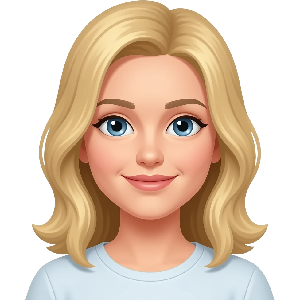 igual pero amb cabell rubio emoji