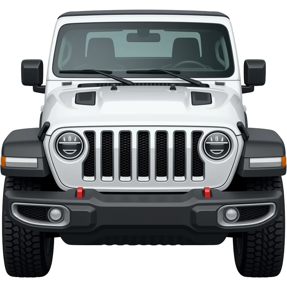 CY 442 Jeep Wrangler 2021 white with blavk roof and black vendors. Unlimitef( 5doors) emoji